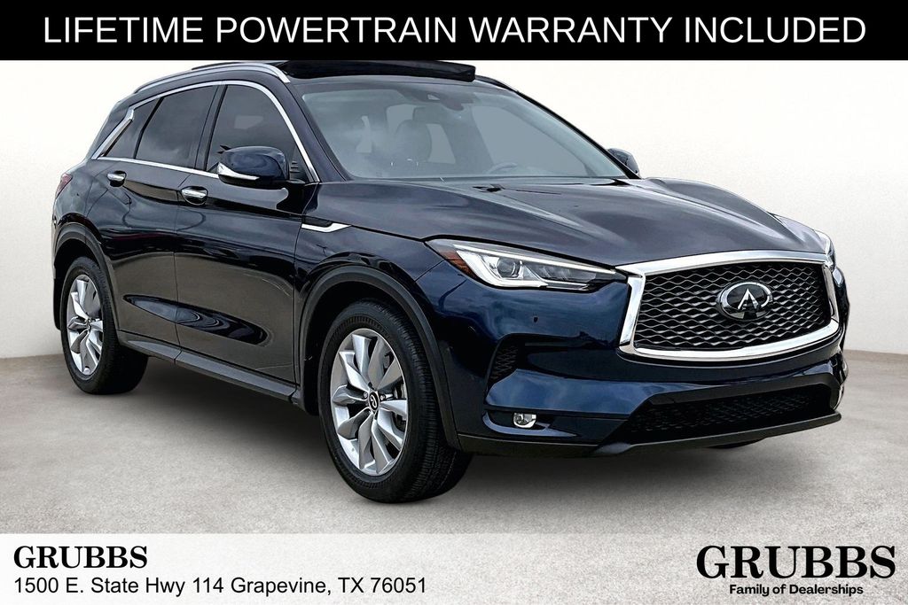Hermosa Blue 2022 INFINITI QX50 Luxe FWD SUV / Crossover Front-Wheel Drive Continuously Variable Transmission