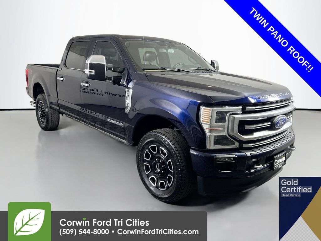Antimatter Blue Metallic 2021 Ford F-350 Super Duty Pickup Truck Four-Wheel Drive Automatic
