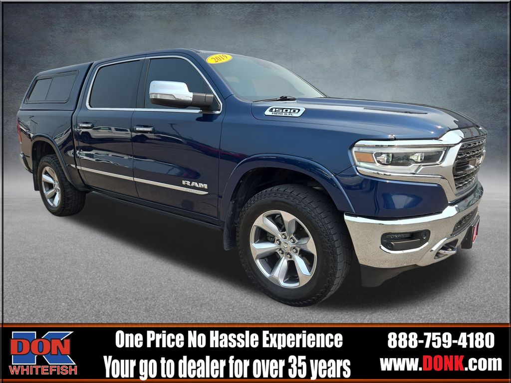 Patriot Blue Pearlcoat 2019 RAM 1500 Pickup Truck Four-Wheel Drive 8-Speed Automatic