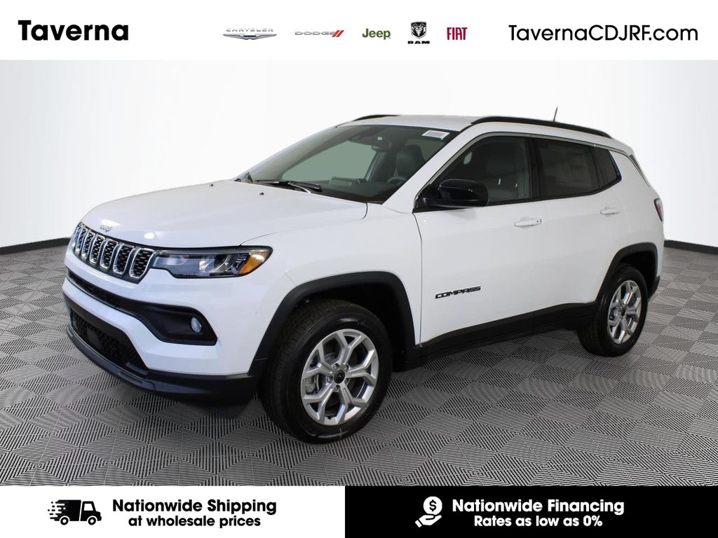 Bright White Clearcoat 2025 Jeep Compass SUV / Crossover Four-Wheel Drive 8-Speed Automatic