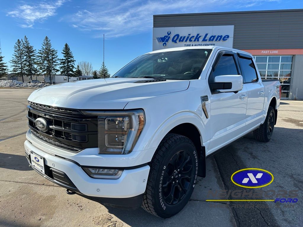 White Metallic 2023 Ford F-150 Platinum SuperCrew 4WD Pickup Truck Four-Wheel Drive Automatic