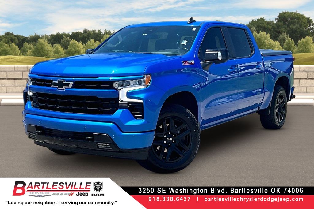 Riptide Blue Metallic 2025 Chevrolet Silverado 1500 Pickup Truck Four-Wheel Drive Automatic