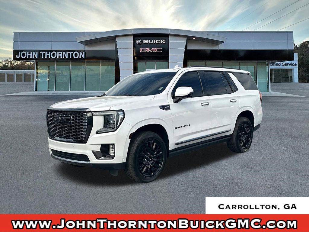 White Frost Tricoat 2023 GMC Yukon Denali Ultimate 4WD SUV / Crossover Four-Wheel Drive