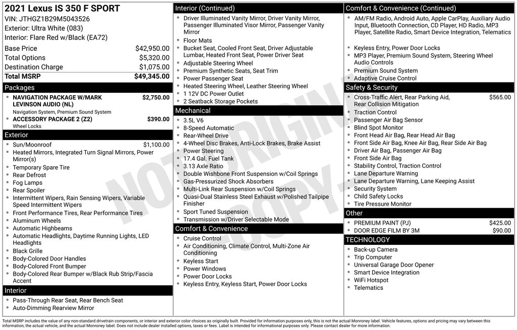 Used Car 2021 Lexus Is  350 F Sport For Sale Under $35,000 In Austin, Texas