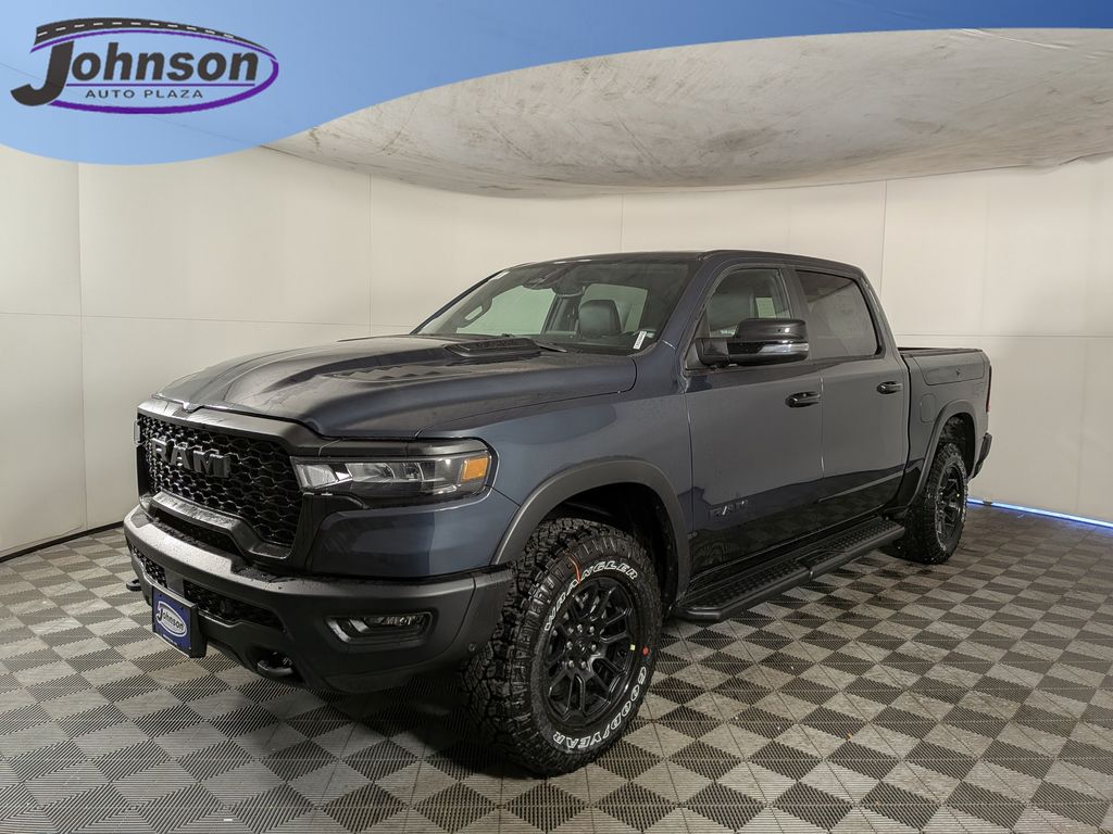 Forged Blue Metallic 2026 RAM 1500 Rebel Crew Cab 4WD Pickup Truck Four-Wheel Drive 8-Speed Automatic
