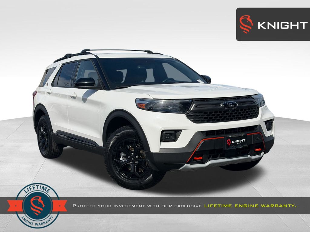 White Metallic 2023 Ford Explorer SUV / Crossover All-Wheel Drive Automatic