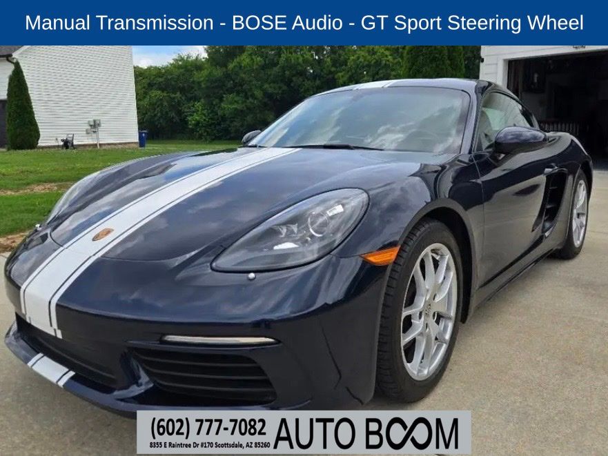 Night Blue Metallic 2021 Porsche 718 Cayman RWD Coupe Rear-Wheel Drive 6-Speed Manual