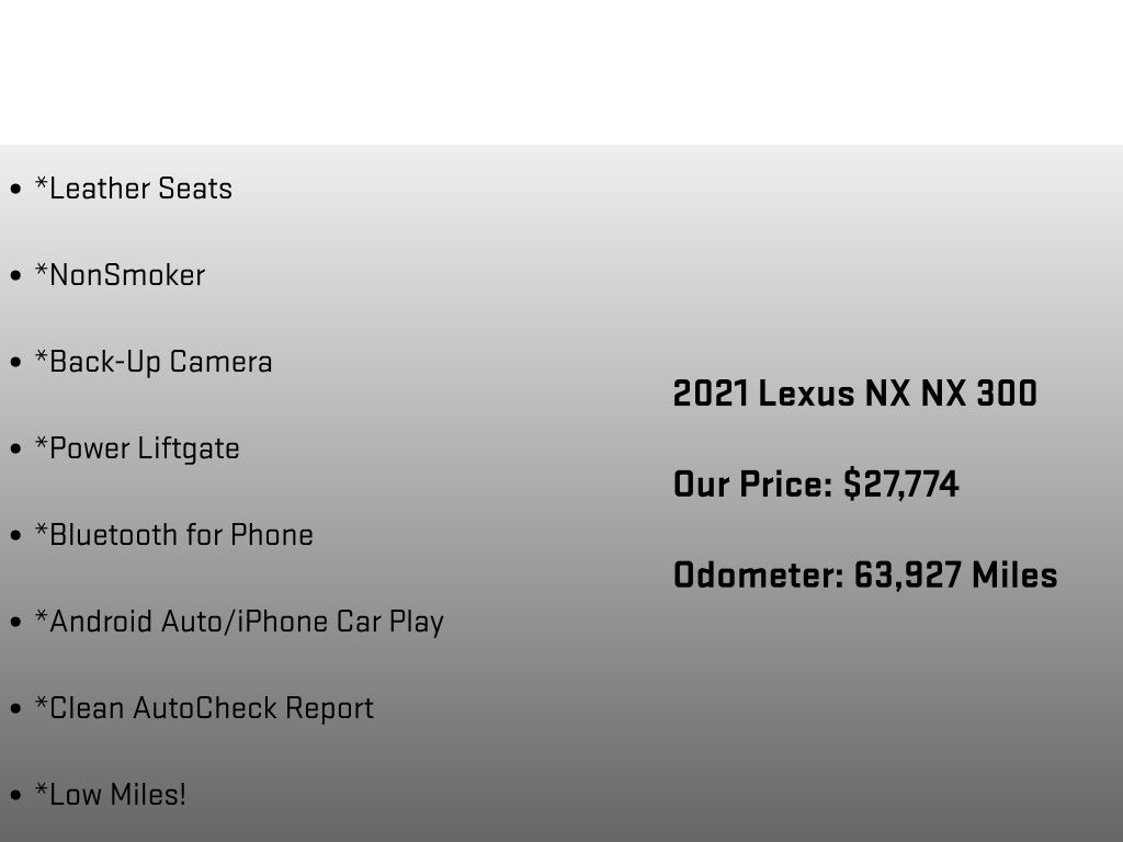 2021 Lexus NX 300 Base Black at Bob Ruth Ford