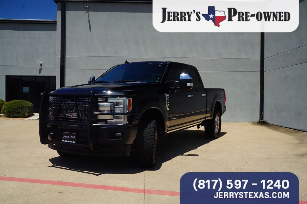 Agate Black Metallic 2019 Ford F-250 Super Duty Platinum Crew Cab 4WD Pickup Truck Four-Wheel Drive 6-Speed Automatic