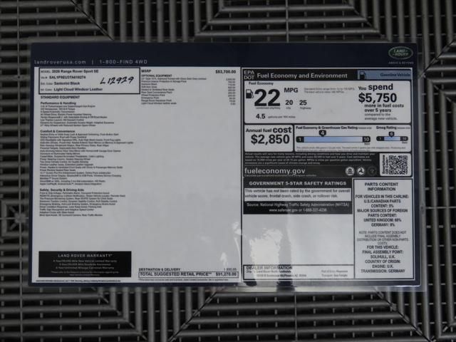 Thumbnail: 2026 Land Rover Range Rover Sport - 9