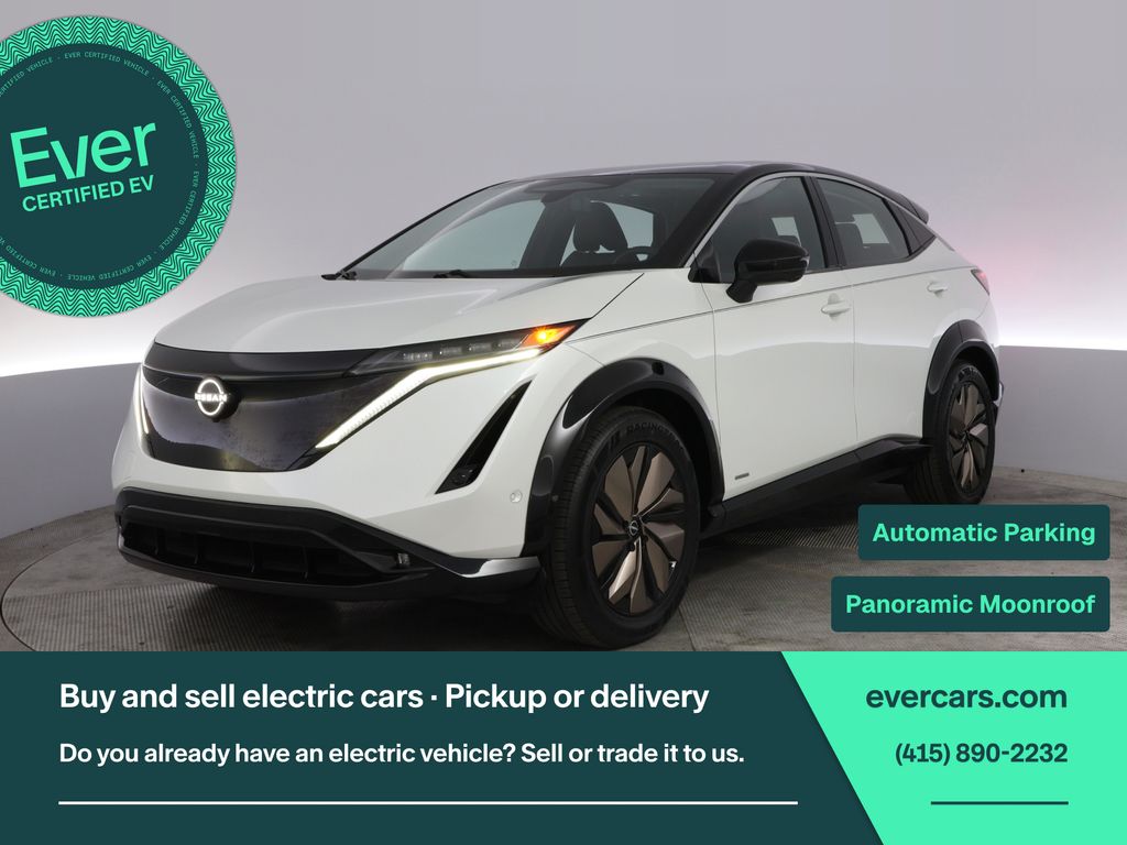 Everest White Pearl Tricoat/Black Diamond Pearl 2023 Nissan Ariya SUV / Crossover Front-Wheel Drive Continuously Variable Transmission
