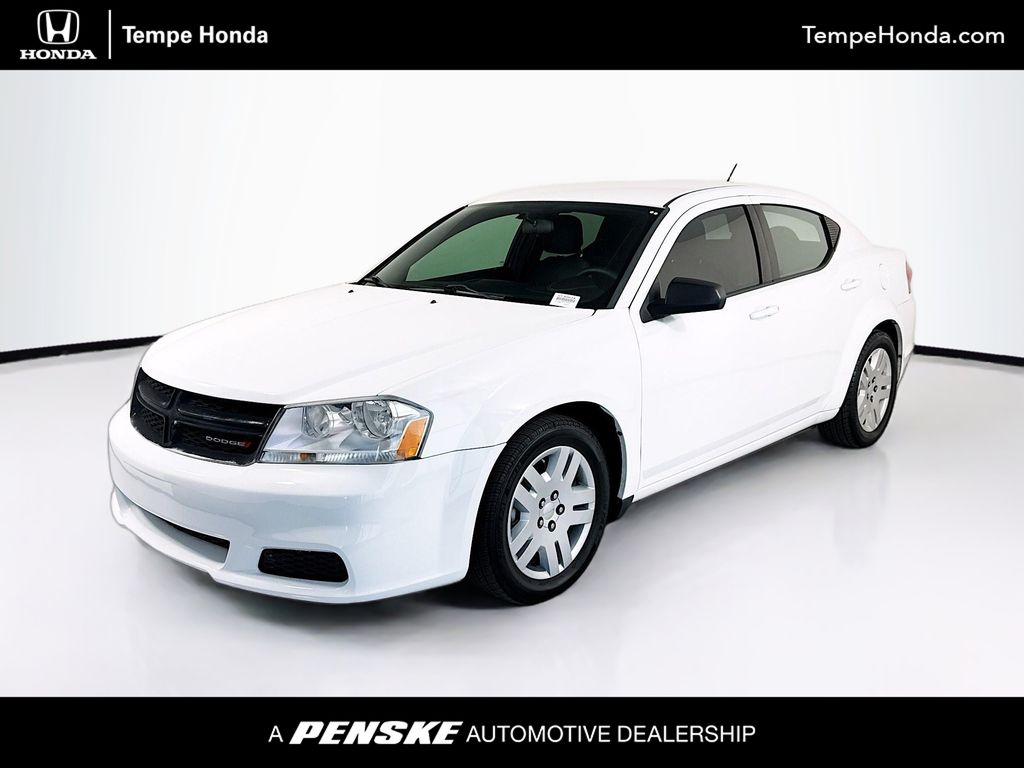 Bright White Clearcoat 2014 Dodge Avenger Sedan Front-Wheel Drive 4-Speed Automatic
