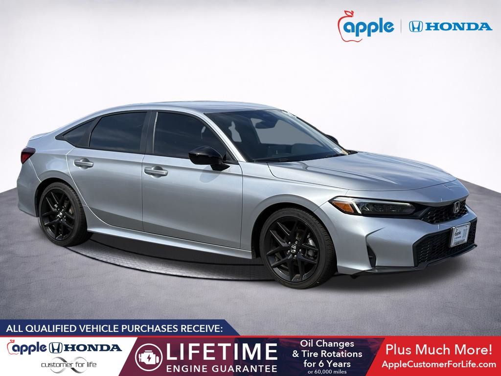 Silver 2026 Honda Civic Sedan Front-Wheel Drive Continuously Variable Transmission
