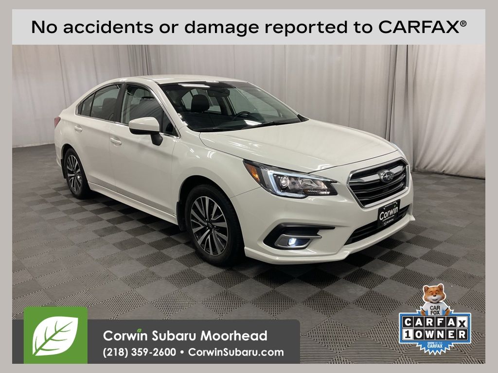 Crystal White Pearl 2018 Subaru Legacy 2.5i Premium AWD Sedan All-Wheel Drive Continuously Variable Transmission
