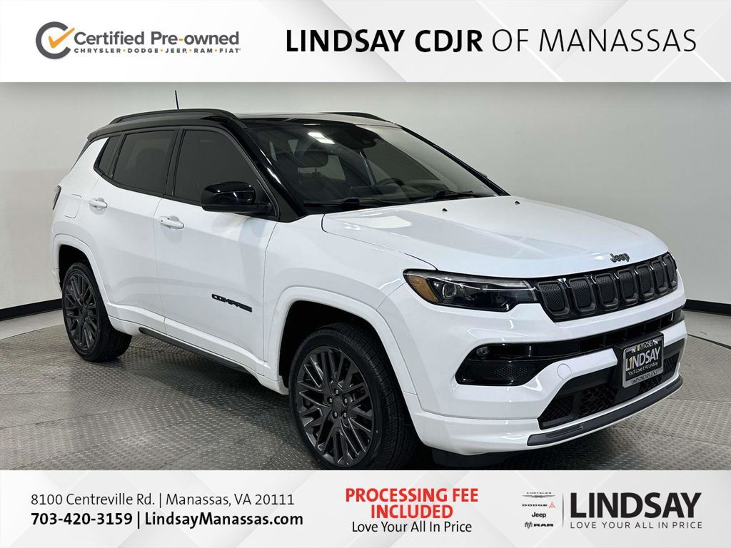 Bright White Clearcoat 2022 Jeep Compass High Altitude 4WD SUV / Crossover Four-Wheel Drive 9-Speed Automatic