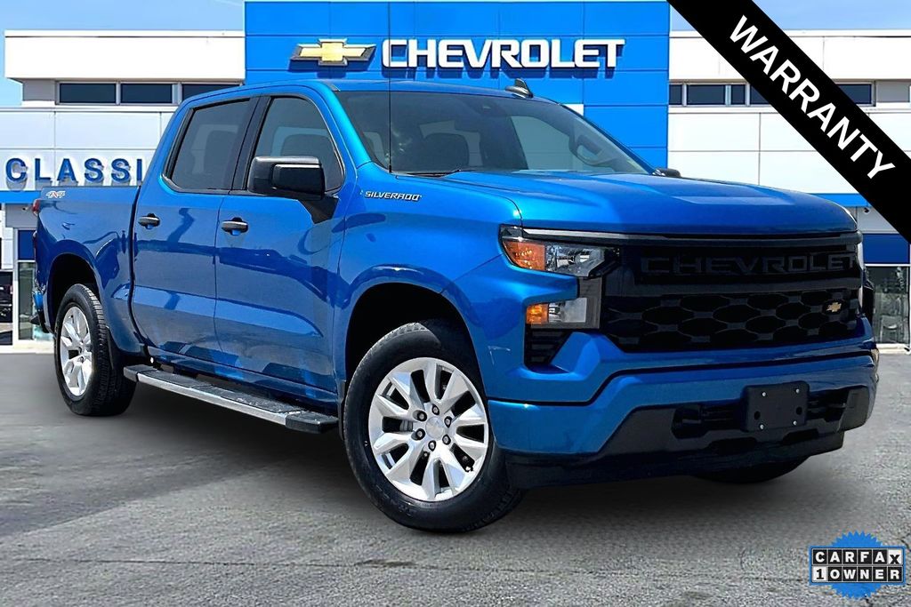 Glacier Blue Metallic 2023 Chevrolet Silverado 1500 Pickup Truck Four-Wheel Drive 8-Speed Automatic