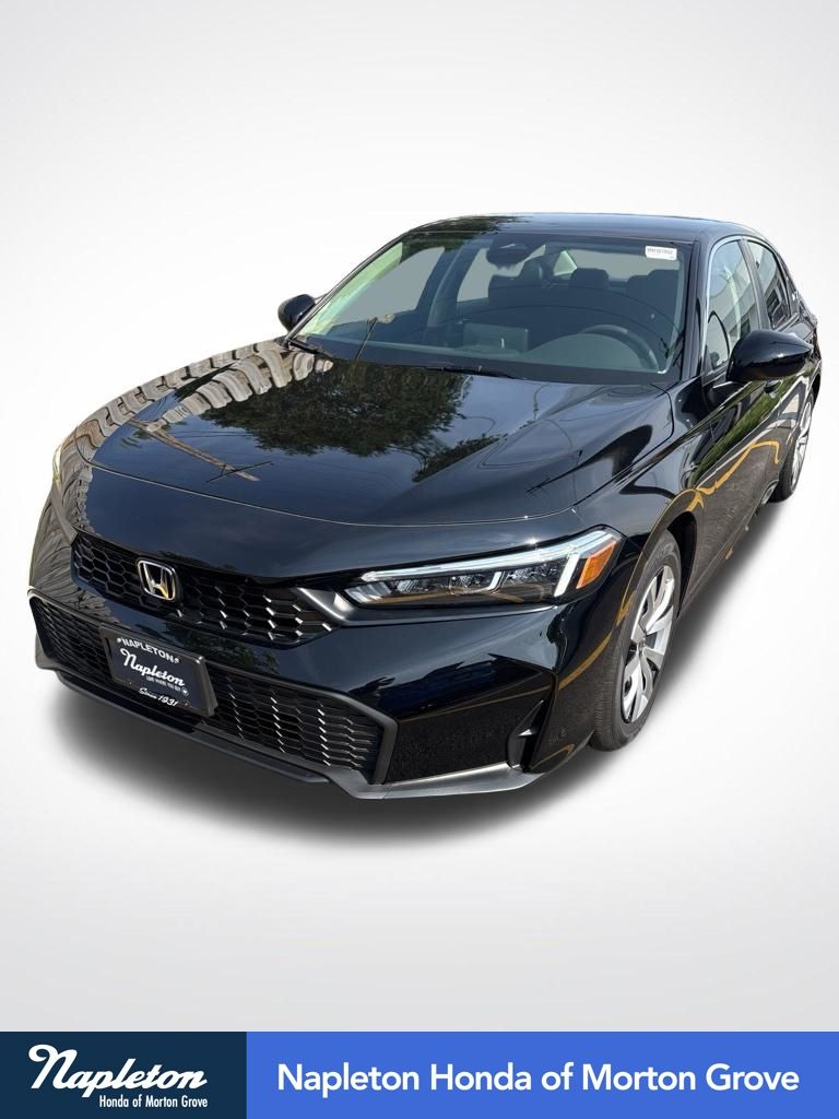 Crystal Black Pearl 2026 Honda Civic Sedan Front-Wheel Drive Continuously Variable Transmission