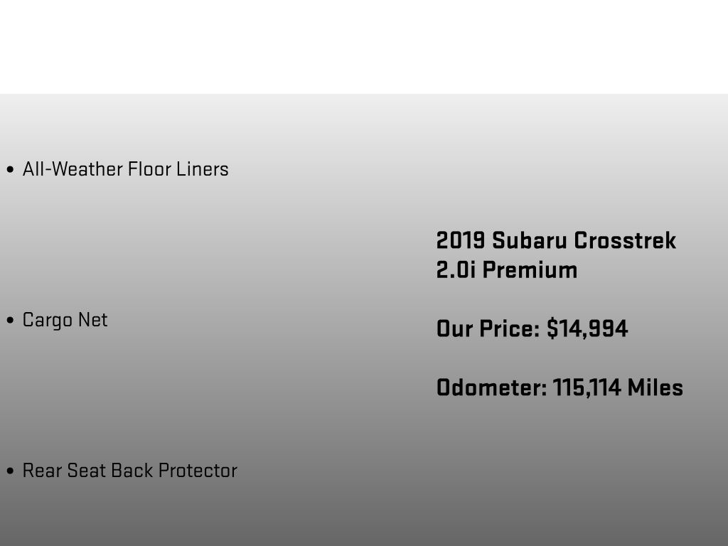 2019 Subaru Crosstrek 2.0i Premium White at Rafferty Subaru