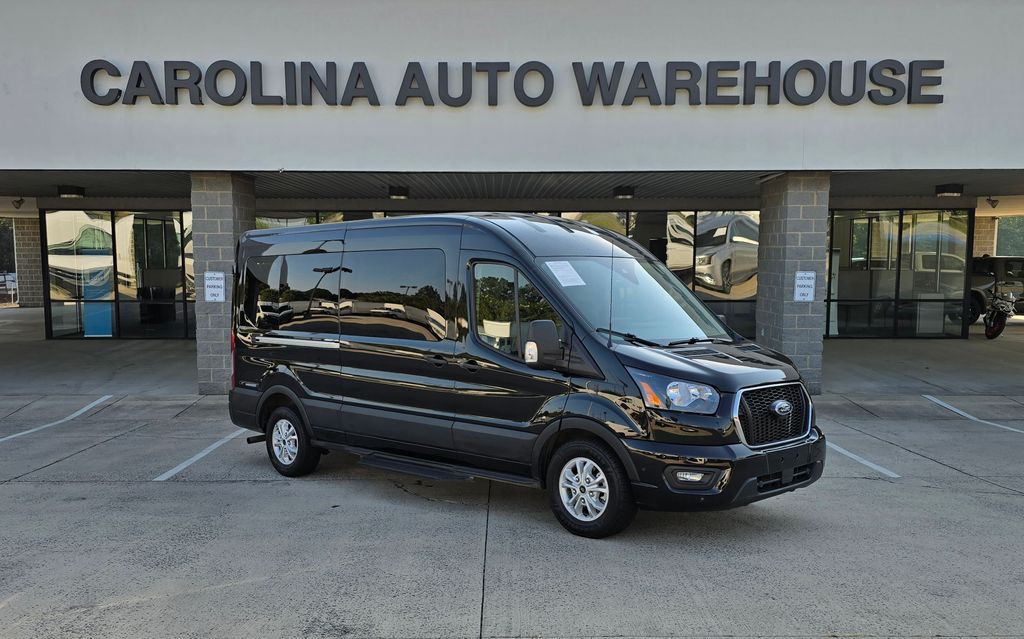 Black Metallic 2025 Ford Transit Passenger Van Rear-Wheel Drive 