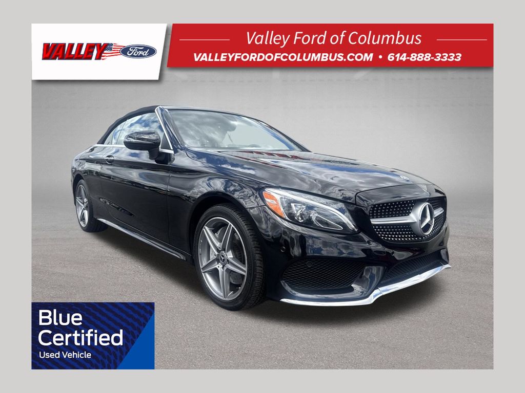 Black 2018 Mercedes-Benz C-Class Convertible All-Wheel Drive 9-Speed Automatic