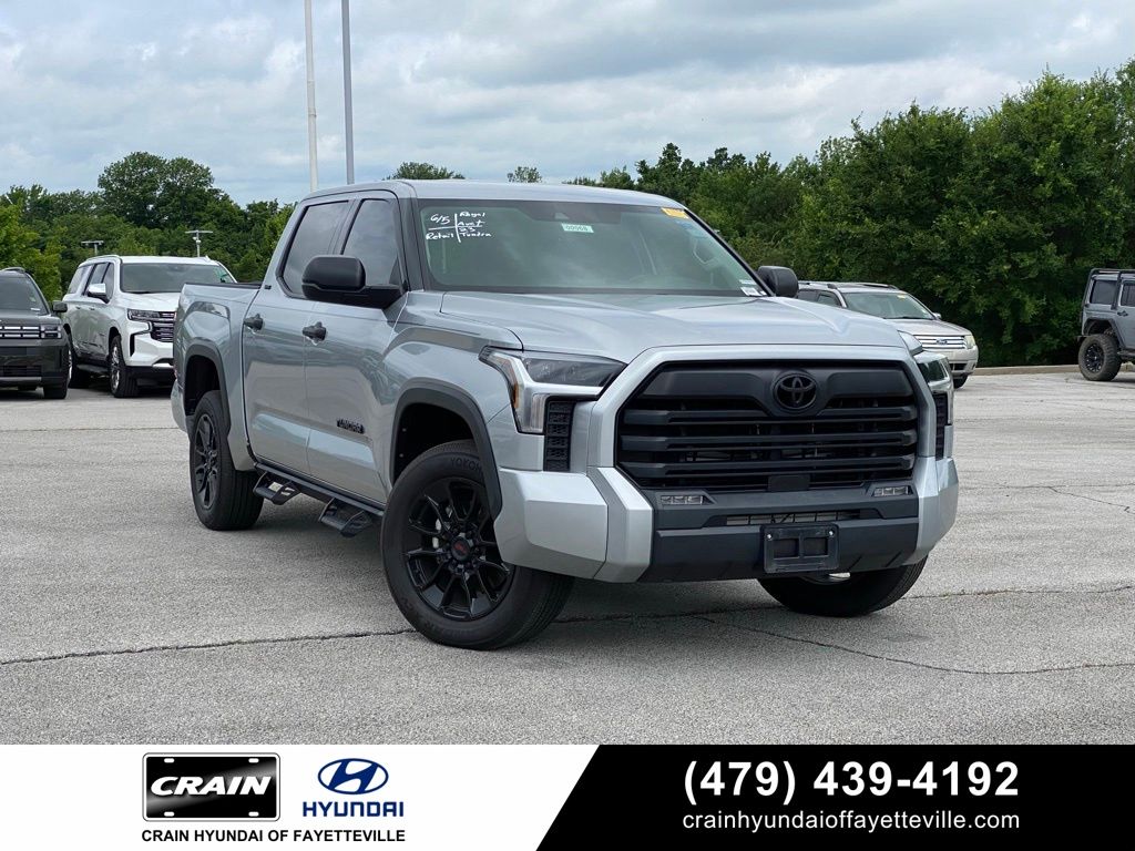 Celestial Silver Metallic 2023 Toyota Tundra SR5 CrewMax Cab 4WD Pickup Truck Four-Wheel Drive Automatic