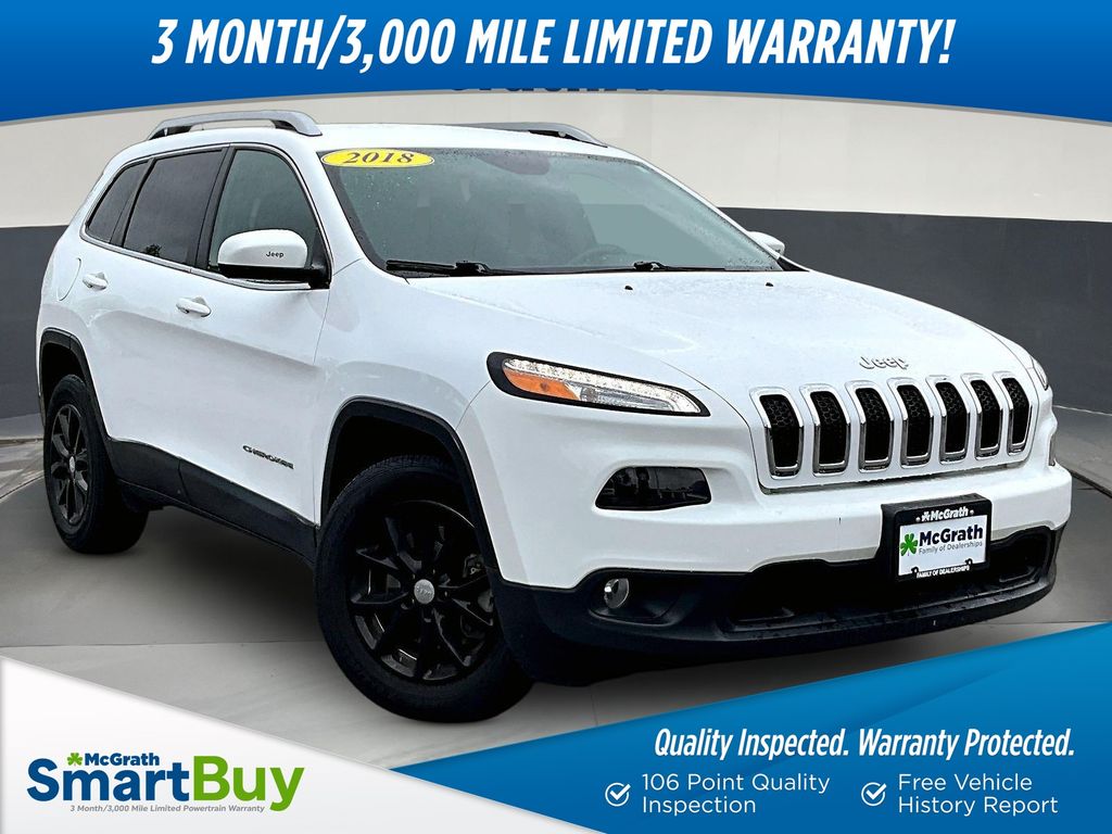 Bright White Clearcoat 2018 Jeep Cherokee SUV / Crossover Four-Wheel Drive 9-Speed Automatic