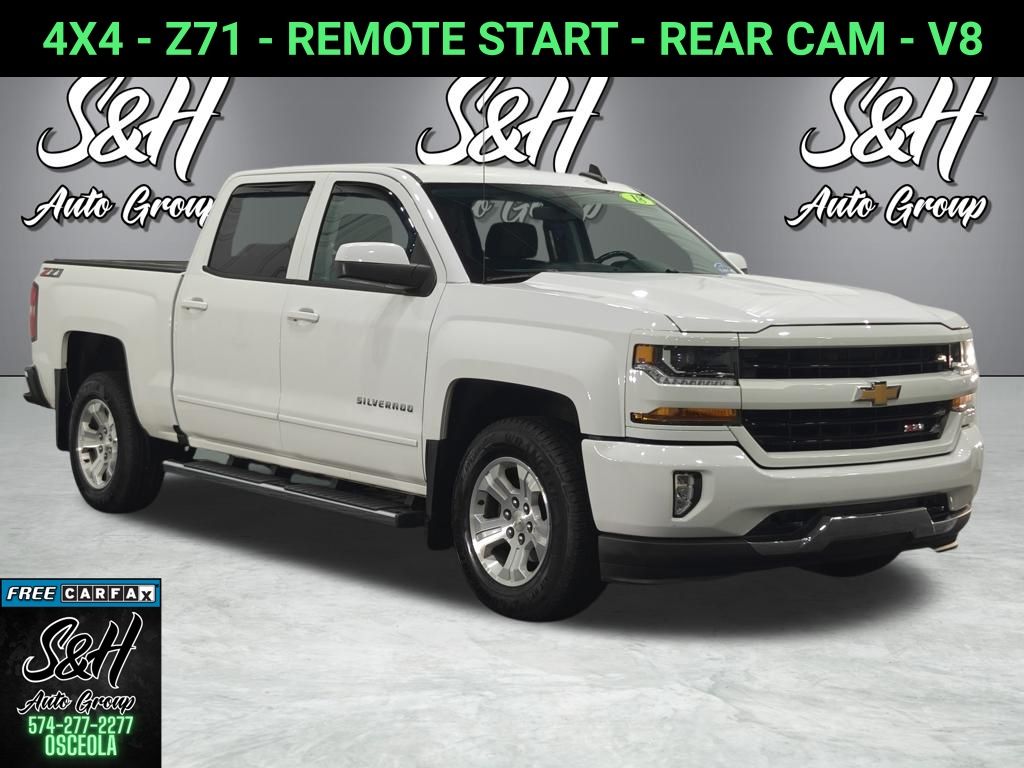 Summit White 2018 Chevrolet Silverado 1500 Pickup Truck Four-Wheel Drive 6-Speed Automatic Overdrive
