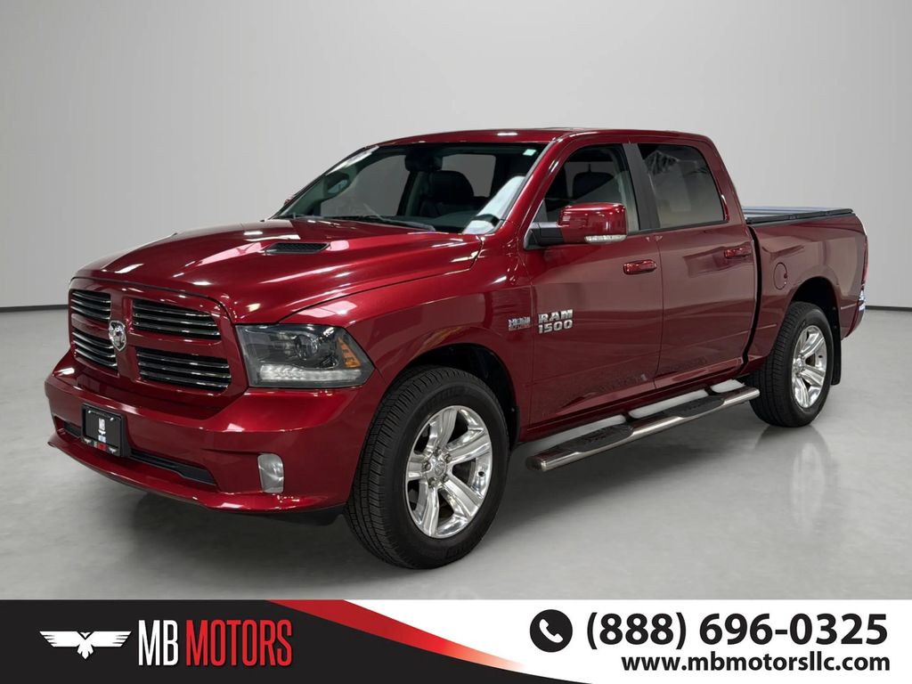 Deep Cherry Red Crystal Pearlcoat 2015 RAM 1500 Pickup Truck Four-Wheel Drive 8-Speed Automatic