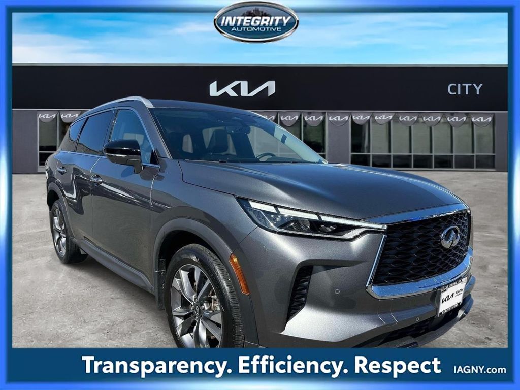 Gray (Graphite Shadow) 2024 INFINITI QX60 Luxe AWD SUV / Crossover All-Wheel Drive 9-Speed Automatic