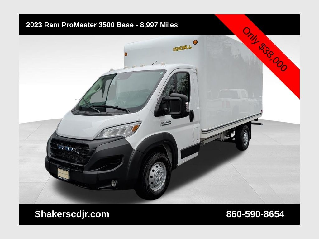Bright White Clearcoat 2023 RAM ProMaster Chassis 3500 159 Extended Cutaway FWD Van Front-Wheel Drive 9-Speed Automatic