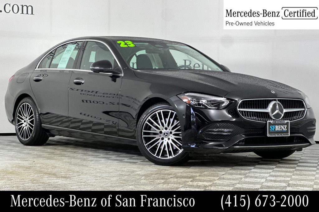 Black 2023 Mercedes-Benz C-Class Sedan Rear-Wheel Drive 9-Speed Automatic