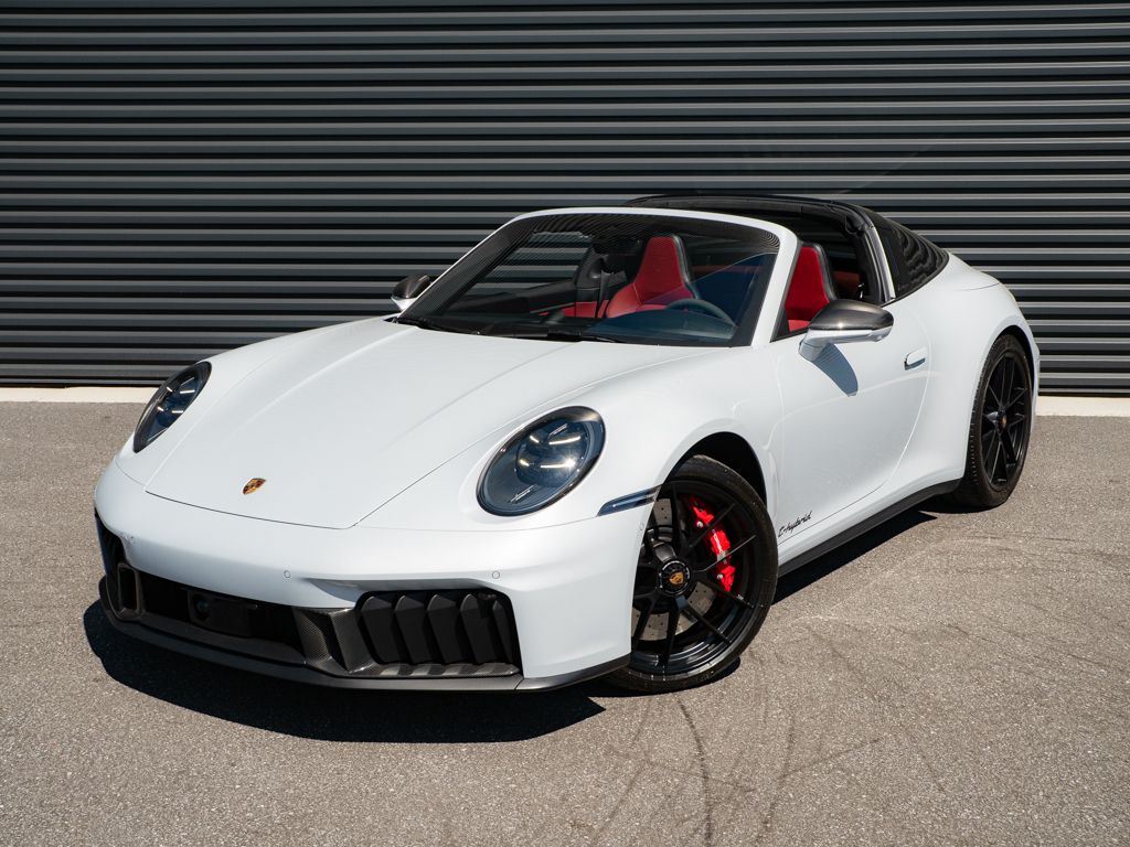 Gray (Ice Grey Metallic) 2025 Porsche 911 Targa 4 GTS Cabriolet AWD Convertible All-Wheel Drive 8-Speed Automatic