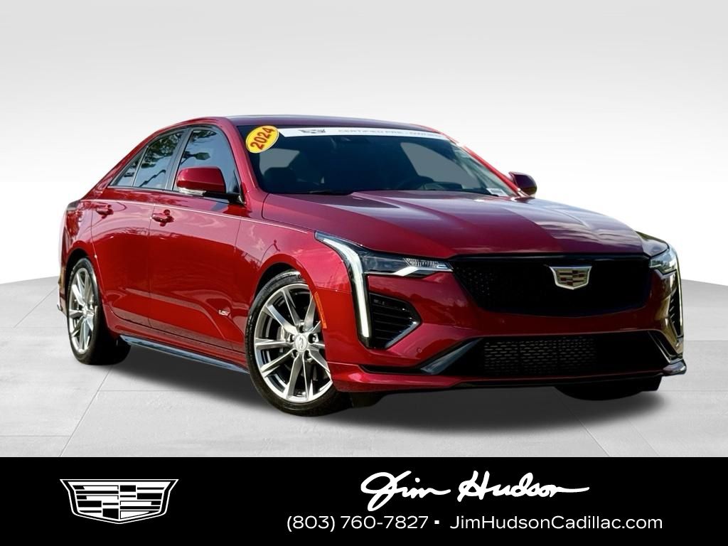 Radiant Red 2024 Cadillac CT4 Sedan Rear-Wheel Drive Automatic