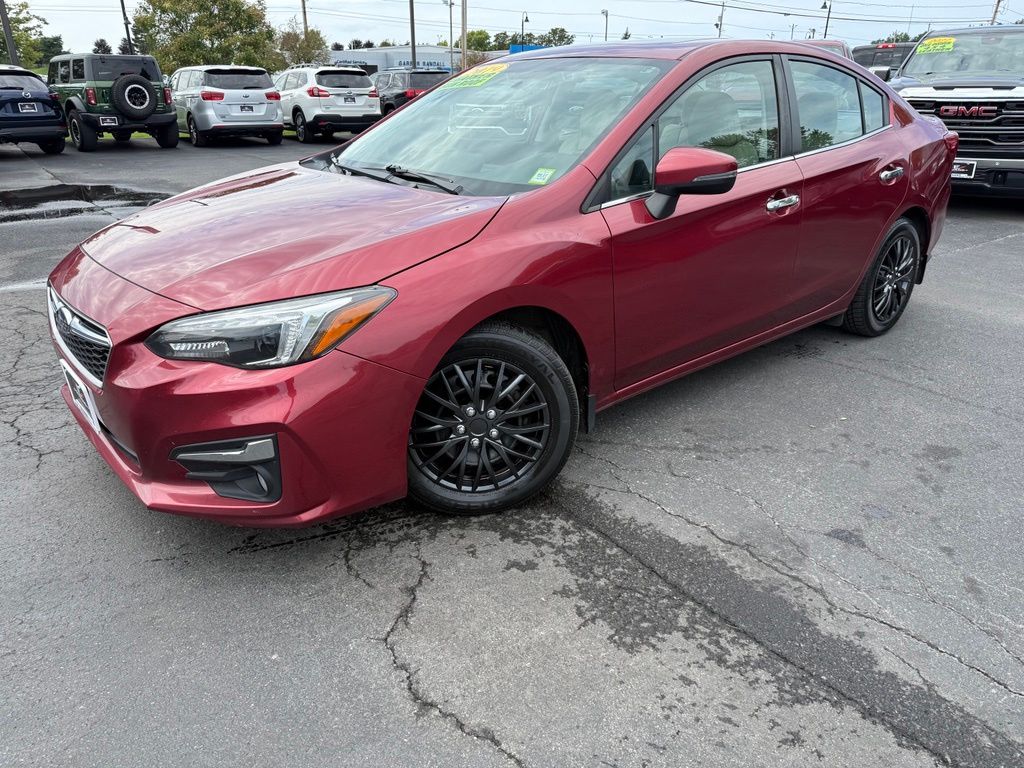 Crimson Red Pearl 2019 Subaru Impreza Sedan All-Wheel Drive Continuously Variable Transmission