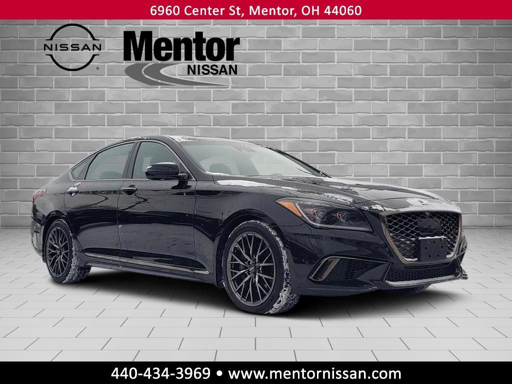 Black 2019 Genesis G80 3.3T Sport RWD Sedan Rear-Wheel Drive Automatic