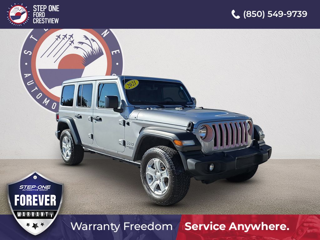 Billet Silver Metallic Clearcoat 2021 Jeep Wrangler Unlimited Sport S 4WD SUV / Crossover Four-Wheel Drive 8-Speed Automatic