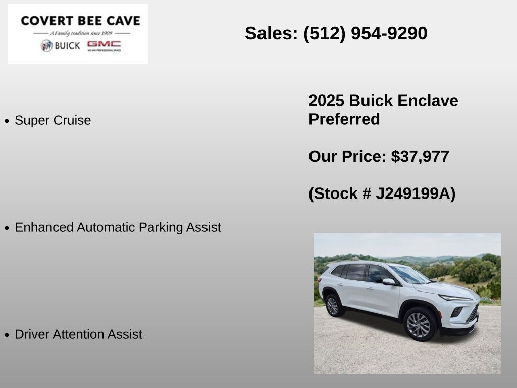 Used Car 2025 Buick Enclave  Preferred For Sale Under $40,000 In Austin, Texas