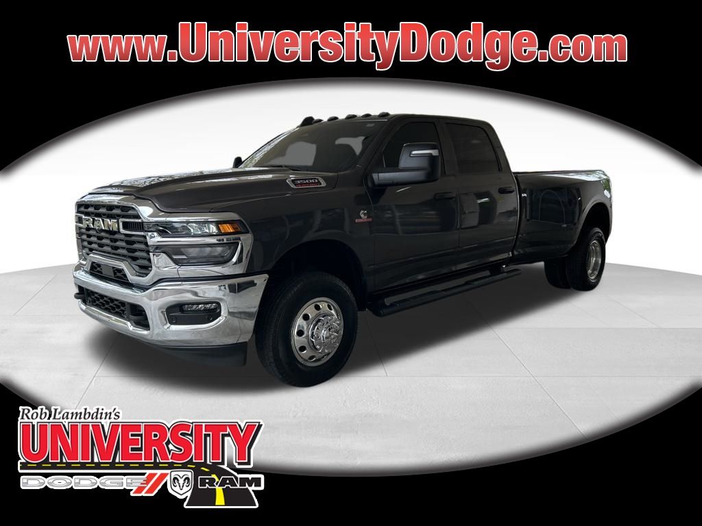 Gray (Granite Crystal Metallic Clearcoat) 2025 RAM 3500 Tradesman Crew Cab LB DRW 4WD Pickup Truck Four-Wheel Drive 8-Speed Automatic