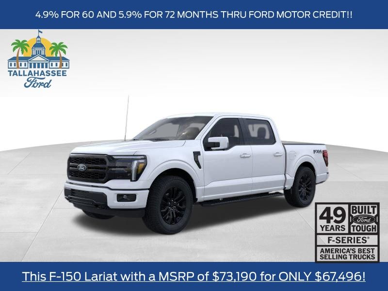 Star White Metallic Tri-Coat 2026 Ford F-150 Lariat SuperCrew 4WD Pickup Truck Four-Wheel Drive Automatic