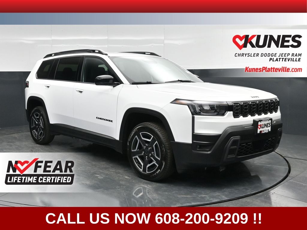 Bright White Clearcoat 2026 Jeep Cherokee SUV / Crossover Four-Wheel Drive Continuously Variable Transmission