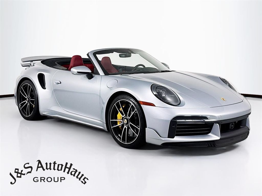 Silver 2022 Porsche 911 Turbo S Cabriolet AWD Convertible All-Wheel Drive 8-Speed Automatic