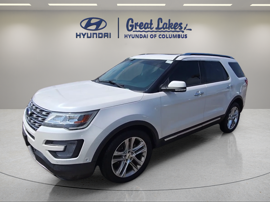 White Platinum Clearcoat Metallic 2017 Ford Explorer SUV / Crossover All-Wheel Drive 6-Speed Automatic