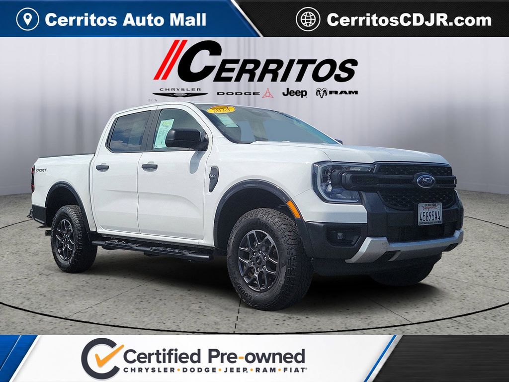 Oxford White 2024 Ford Ranger XLT SuperCrew RWD Pickup Truck 4X2 Automatic