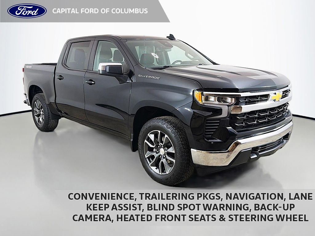 Black 2023 Chevrolet Silverado 1500 Pickup Truck Four-Wheel Drive 8-Speed Automatic