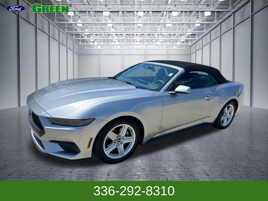 Iconic Silver Metallic 2026 Ford Mustang Convertible Rear-Wheel Drive Automatic