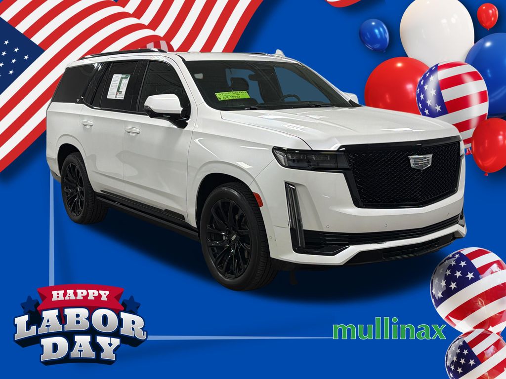 Crystal White Tricoat 2023 Cadillac Escalade SUV / Crossover Four-Wheel Drive Automatic