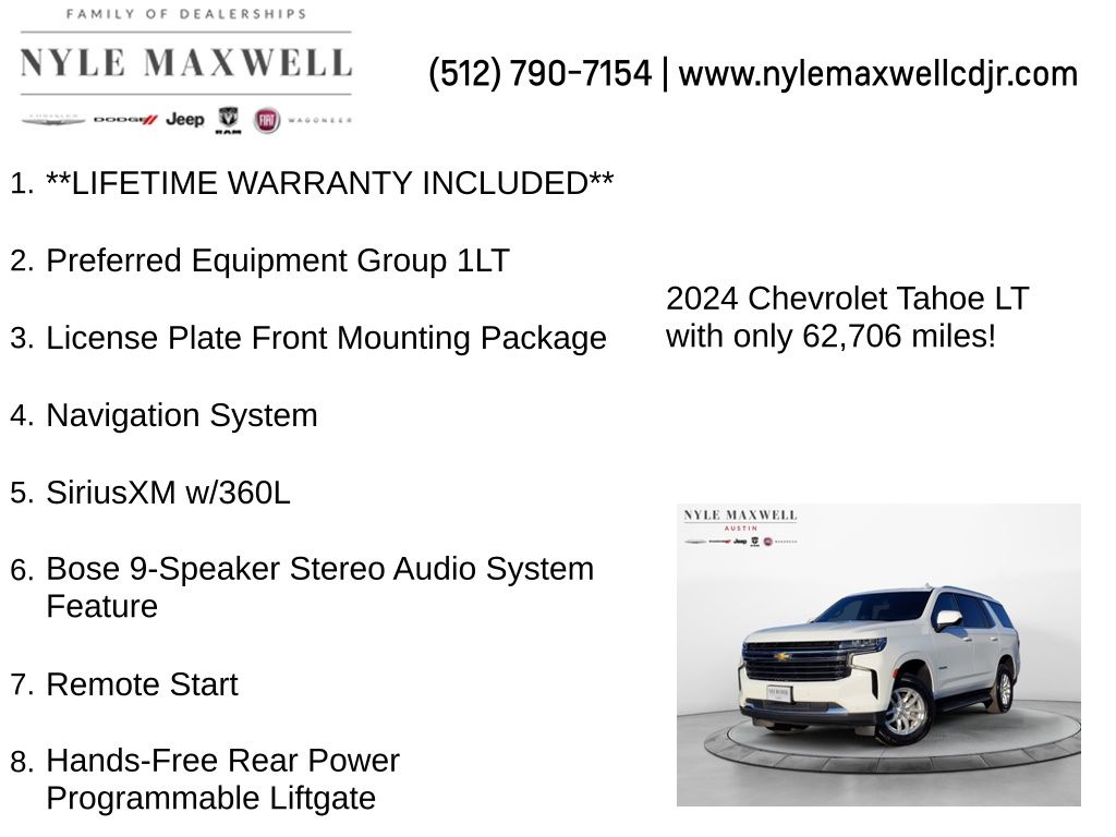 Used Car 2024 Chevrolet Tahoe  Lt For Sale Under $50,000 In Austin, Texas