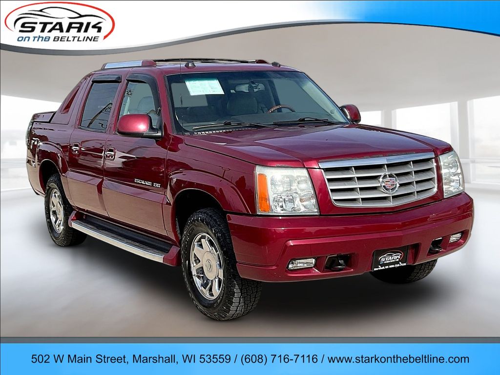 Red E 2004 Cadillac Escalade EXT Pickup Truck All-Wheel Drive 4-Speed Automatic Overdrive