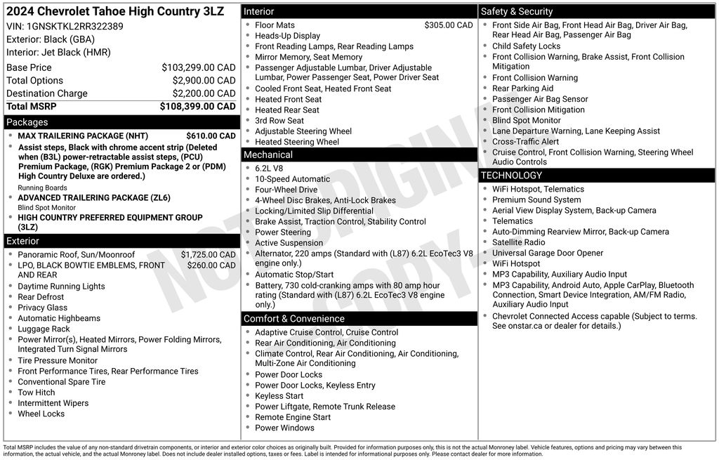 Used 2024 Black Chevrolet High Country image 43
