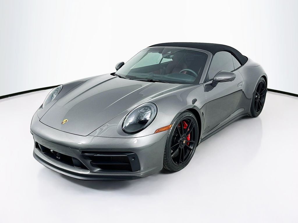 Gray (Agate Grey Metallic) 2023 Porsche 911 Convertible All-Wheel Drive 8-Speed Automatic